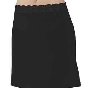 Vanity Fair Black Lace Waist Half Slip 24in